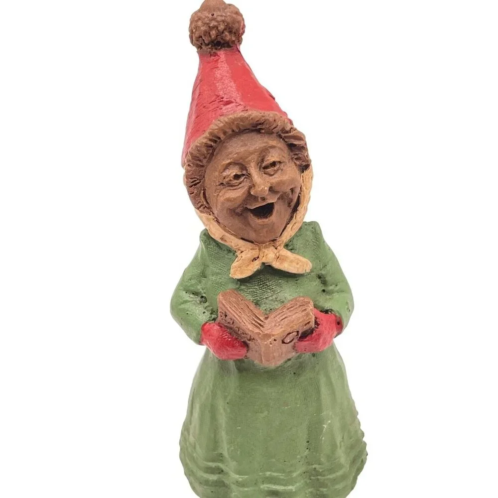 Set Of 2 Tom Clark 1987 Christmas‎ Caroling Gnomes Red Green # 62 & 72 Figurines